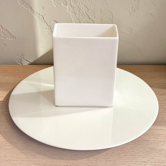 Alessi Other - Alessi  Wiel Aretsun Rectangular Espresso Cup Saucer Set 80s 90s Postmodern MINT